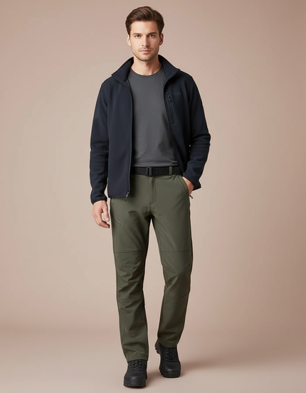 Pantalon Randonnée Kaki Homme Tactique Multi-Poches - Polyester