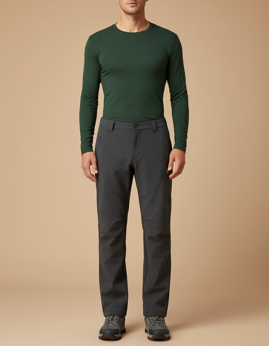Pantalon Randonnée Homme Gris Coupe Droite Confortable - Polyester