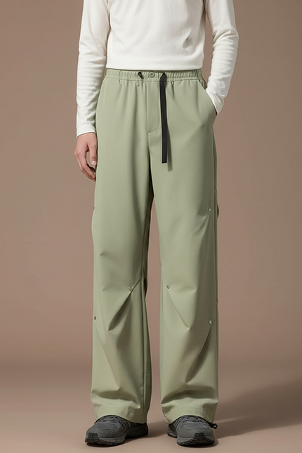 Pantalon Randonnée Vert Ample Imperméable Sport - Polyester