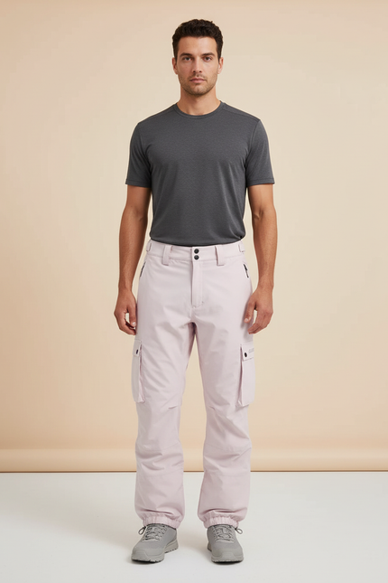 Pantalon Randonnée Rose Cargo Décontracté Imperméable Homme - Polyester
