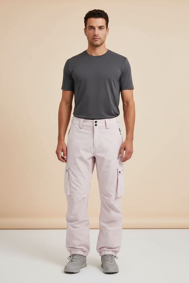 Pantalon Randonnée Rose Cargo Décontracté Imperméable Homme - Polyester