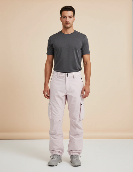 Pantalon Randonnée Rose Cargo Décontracté Imperméable Homme - Polyester