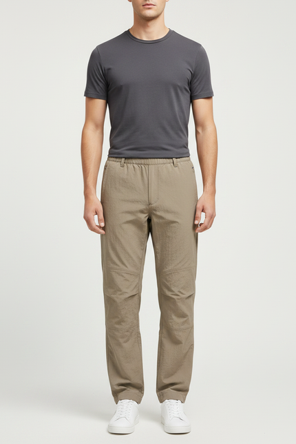 Pantalon Randonnée Kaki Léger Ample Décontracté Sport - Polyester