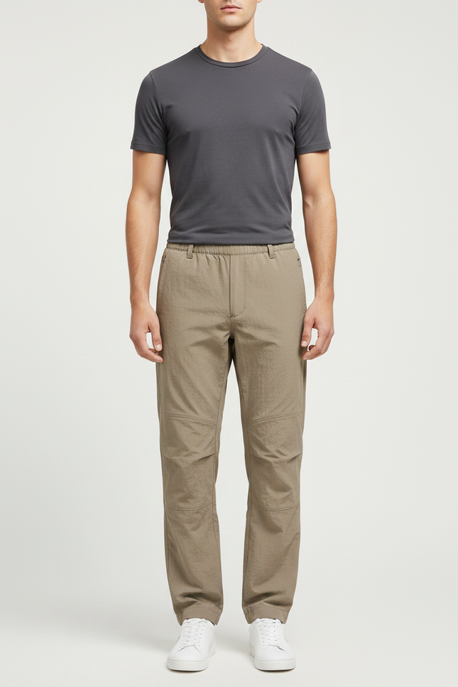 Pantalon Randonnée Kaki Léger Ample Décontracté Sport - Polyester