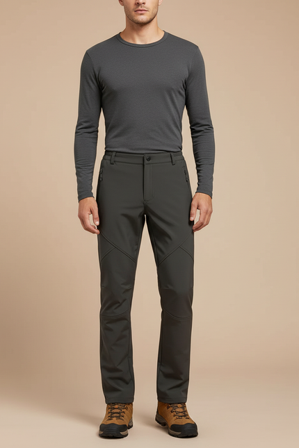Pantalon Randonnée Slim Homme - Kaki Polyester