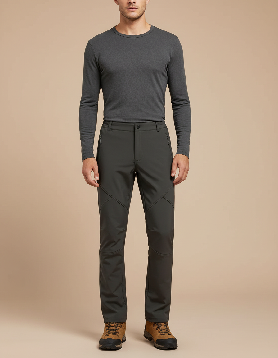 Pantalon Randonnée Slim Homme - Kaki Polyester