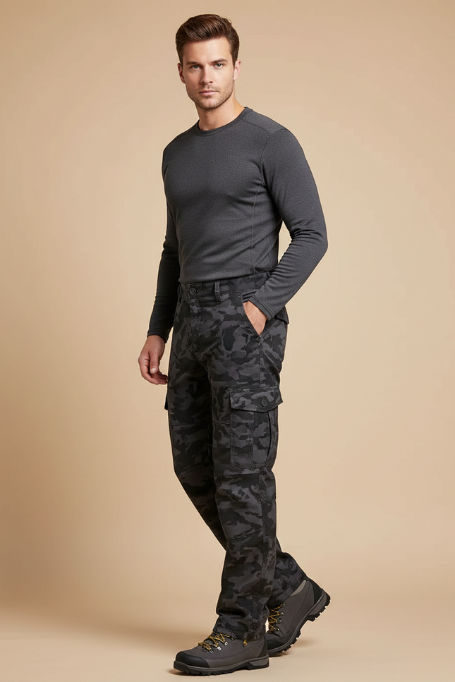 Pantalon Randonnée Homme Grande Taille - Imprimé Toile