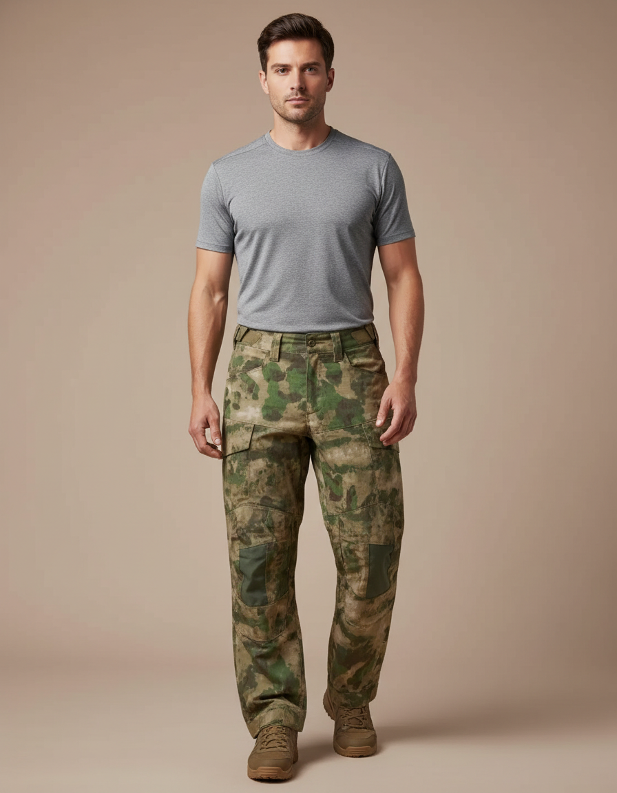 Pantalon Randonnée Camouflage Tactique Résistant Homme - Multicolore Toile