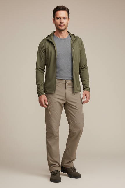 Pantalon Homme Randonnée Été - Beige Polyester
