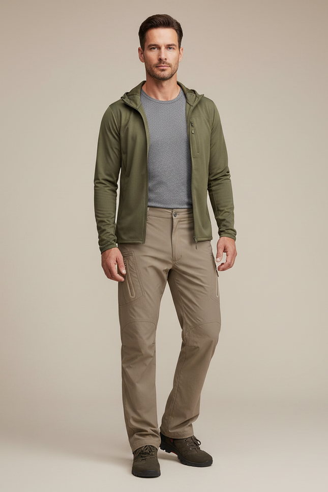 Pantalon Homme Randonnée Été - Beige Polyester