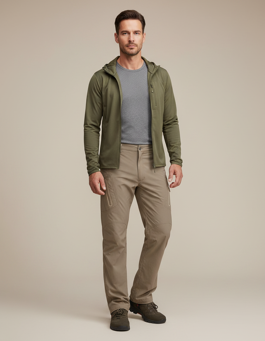 Pantalon Homme Randonnée Été - Beige Polyester