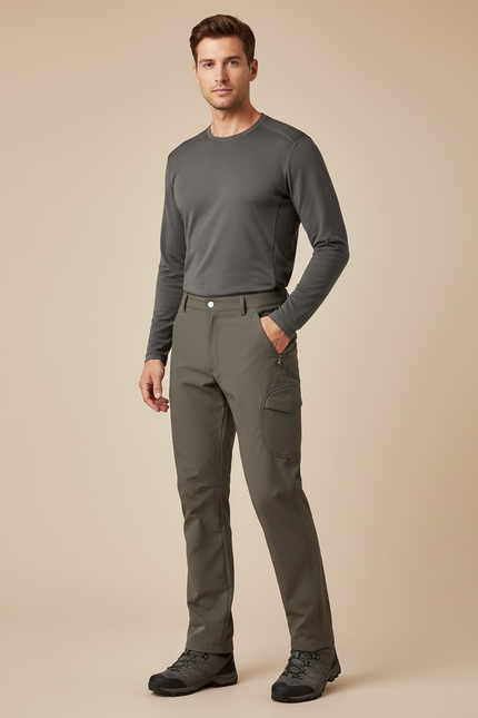 Pantalon Treillis Randonnée - Kaki Polyester