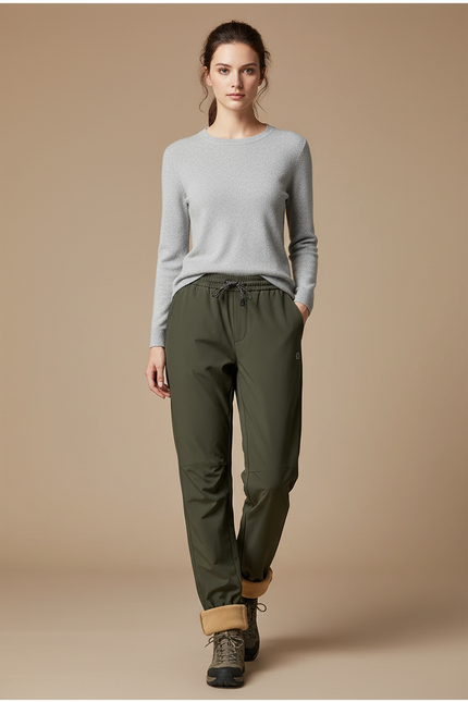 Pantalon Randonnée Neige - Kaki Polyester