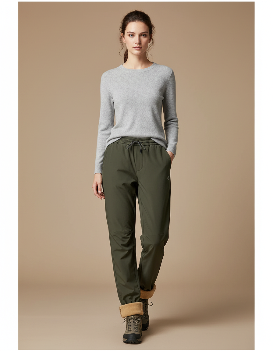 Pantalon Randonnée Neige - Kaki Polyester