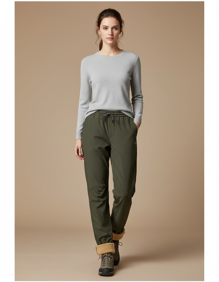 Pantalon Randonnée Neige - Kaki Polyester