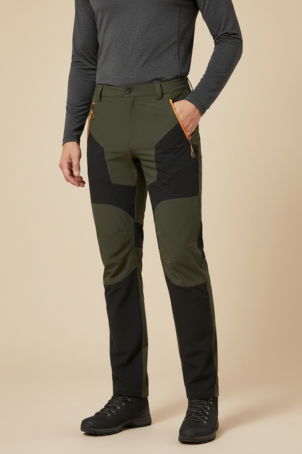Pantalon Randonnée Vert Olive Renforcé Stretch Homme - Polyester