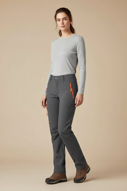 Pantalon Randonnée Montagne Femme - Gris Polyester