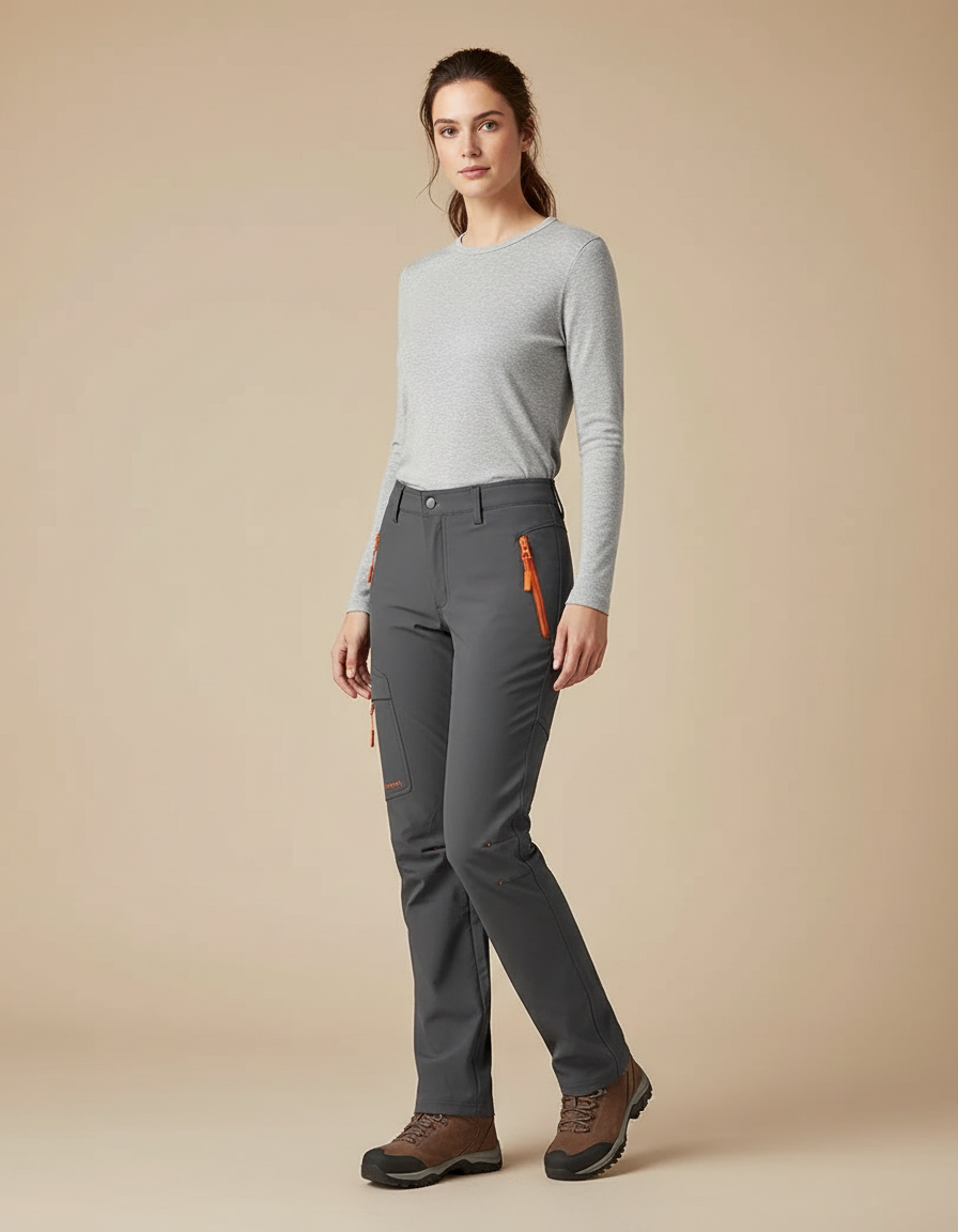 Pantalon Randonnée Montagne Femme - Gris Polyester