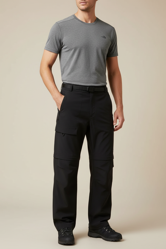 Pantalon Randonnée Eae6 - Noir Polyester