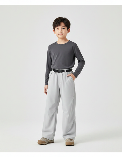 Pantalon Randonnée Gris Ample Décontracté Unisexe - Polyester