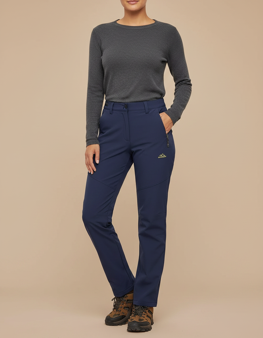 Pantalon Femme Ski De Randonnée - Marine Polyester