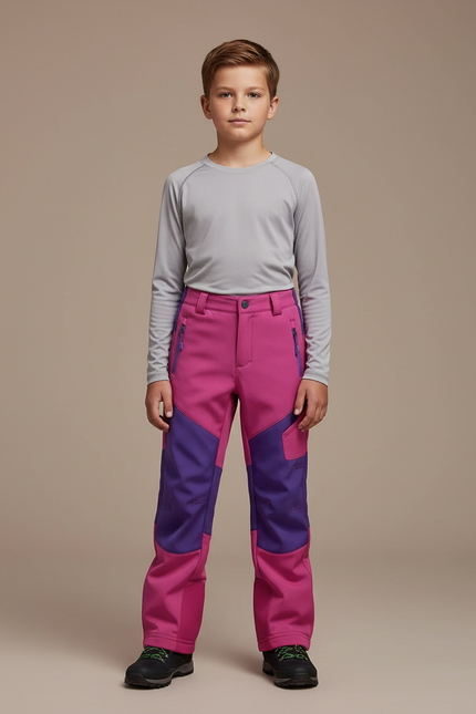Pantalon Randonnée Enfant Bicolore Imperméable Léger - Multicolore Polyester