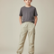 Pantalon Randonnée Beige Cargo Ample Enfant Élastiqué - Polyester