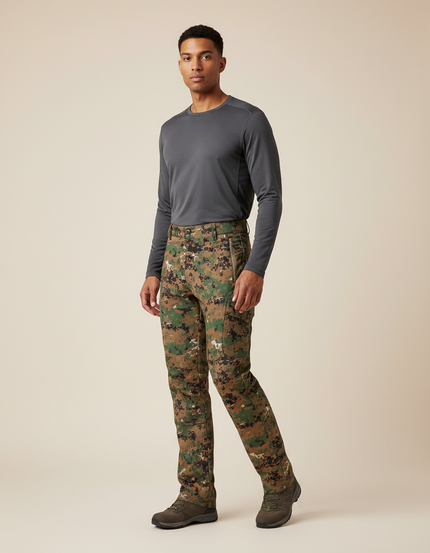 Pantalon Randonnée Camouflage Homme Tactique Cargo Imperméable - Multicolore Polyester