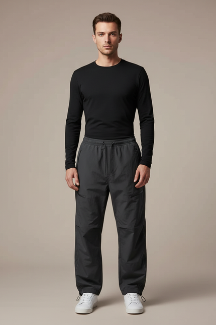 Pantalon Randonnée Gris Ample Léger Confortable Homme - Polyester