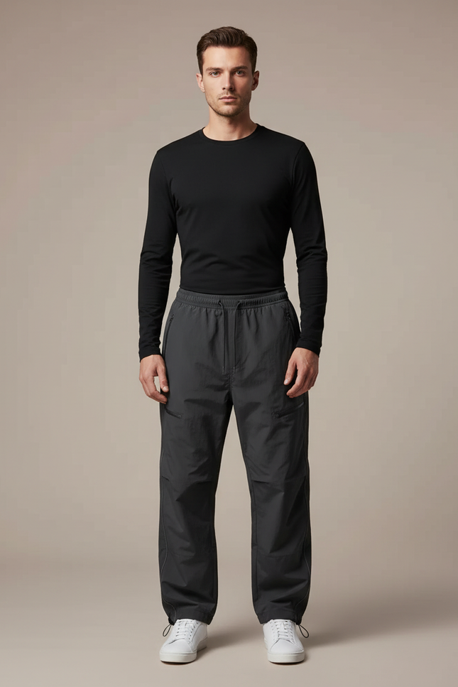 Pantalon Randonnée Gris Ample Léger Confortable Homme - Polyester