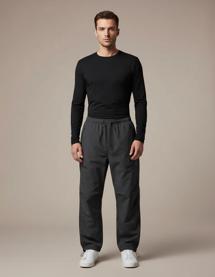 Pantalon Randonnée Gris Ample Léger Confortable Homme - Polyester