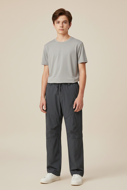 Pantalon Randonnée Gris Anthracite Léger Confortable Sport - Polyester