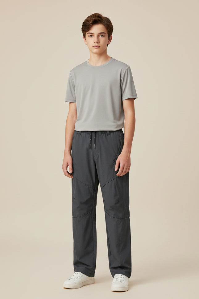 Pantalon Randonnée Gris Anthracite Léger Confortable Sport - Polyester