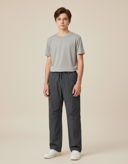 Pantalon Randonnée Gris Anthracite Léger Confortable Sport - Polyester