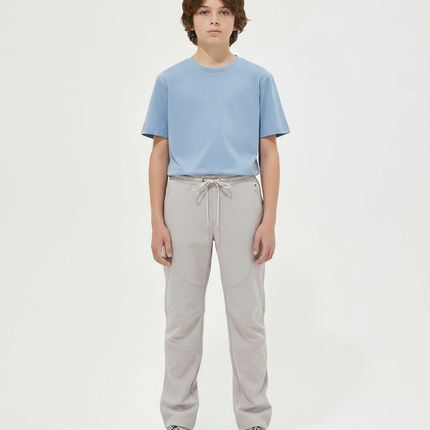 Pantalon Randonnée Gris Cordon Ample Enfant Sport - Polyester
