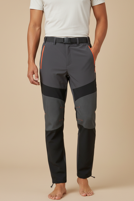 Pantalon Randonnée Softshell Homme - Gris Polyester