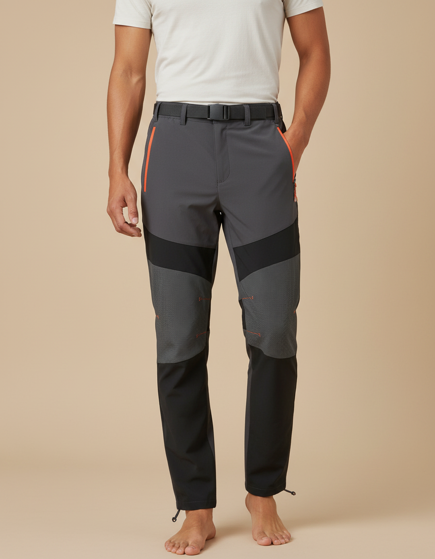 Pantalon Randonnée Softshell Homme - Gris Polyester