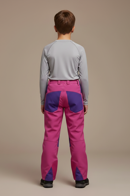 Pantalon Randonnée Enfant Bicolore Imperméable Léger - Multicolore Polyester - vue 2