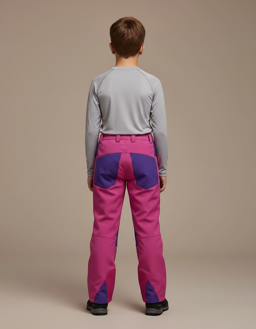 Pantalon Randonnée Enfant Bicolore Imperméable Léger - Multicolore Polyester - vue 2
