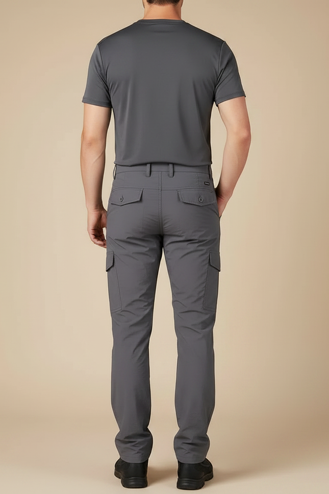 Pantalon Randonnée Gris Léger Séchage Rapide Cargo Homme - Polyester - vue 2