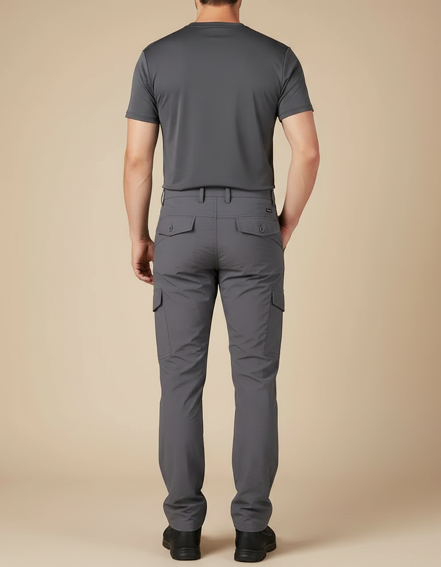 Pantalon Randonnée Gris Léger Séchage Rapide Cargo Homme - Polyester - vue 2