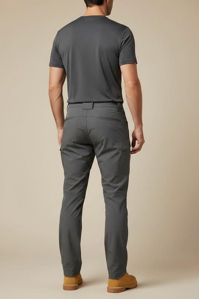 Pantalon Randonnée Gris Multi-Poches Décontracté Homme - Polyester - vue 2