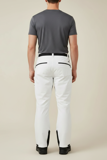 Pantalon Randonnée Blanc Imperméable Homme Ajusté Hiver - Polyester - vue 2