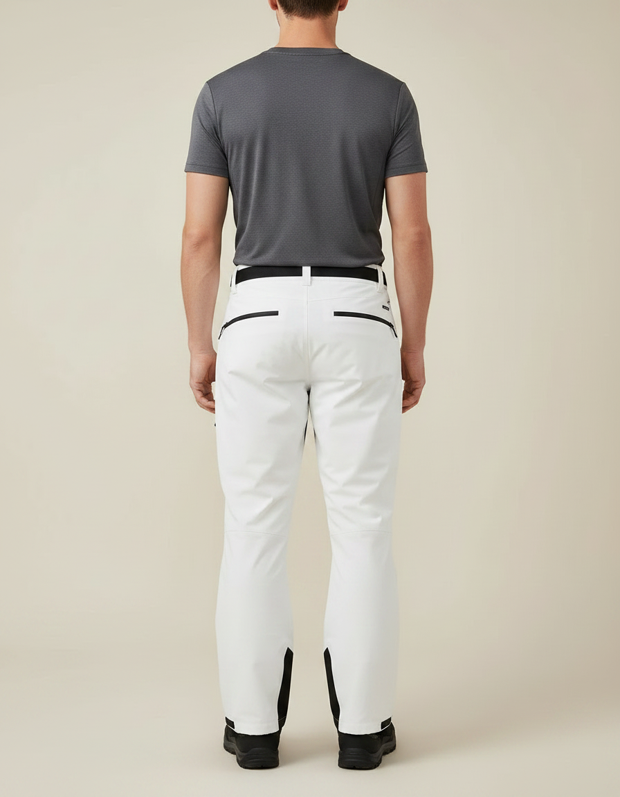 Pantalon Randonnée Blanc Imperméable Homme Ajusté Hiver - Polyester - vue 2