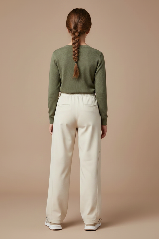 Pantalon Randonnée Beige Ample Cordon Décontracté Fille - Polyester - vue 2