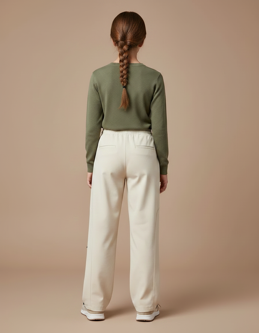Pantalon Randonnée Beige Ample Cordon Décontracté Fille - Polyester - vue 2
