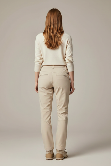 Pantalon Randonnée Beige Femme Ajusté Léger Confortable - Polyester - vue 2