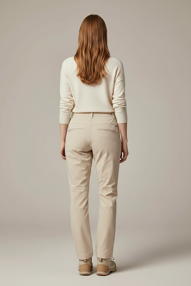 Pantalon Randonnée Beige Femme Ajusté Léger Confortable - Polyester - vue 2