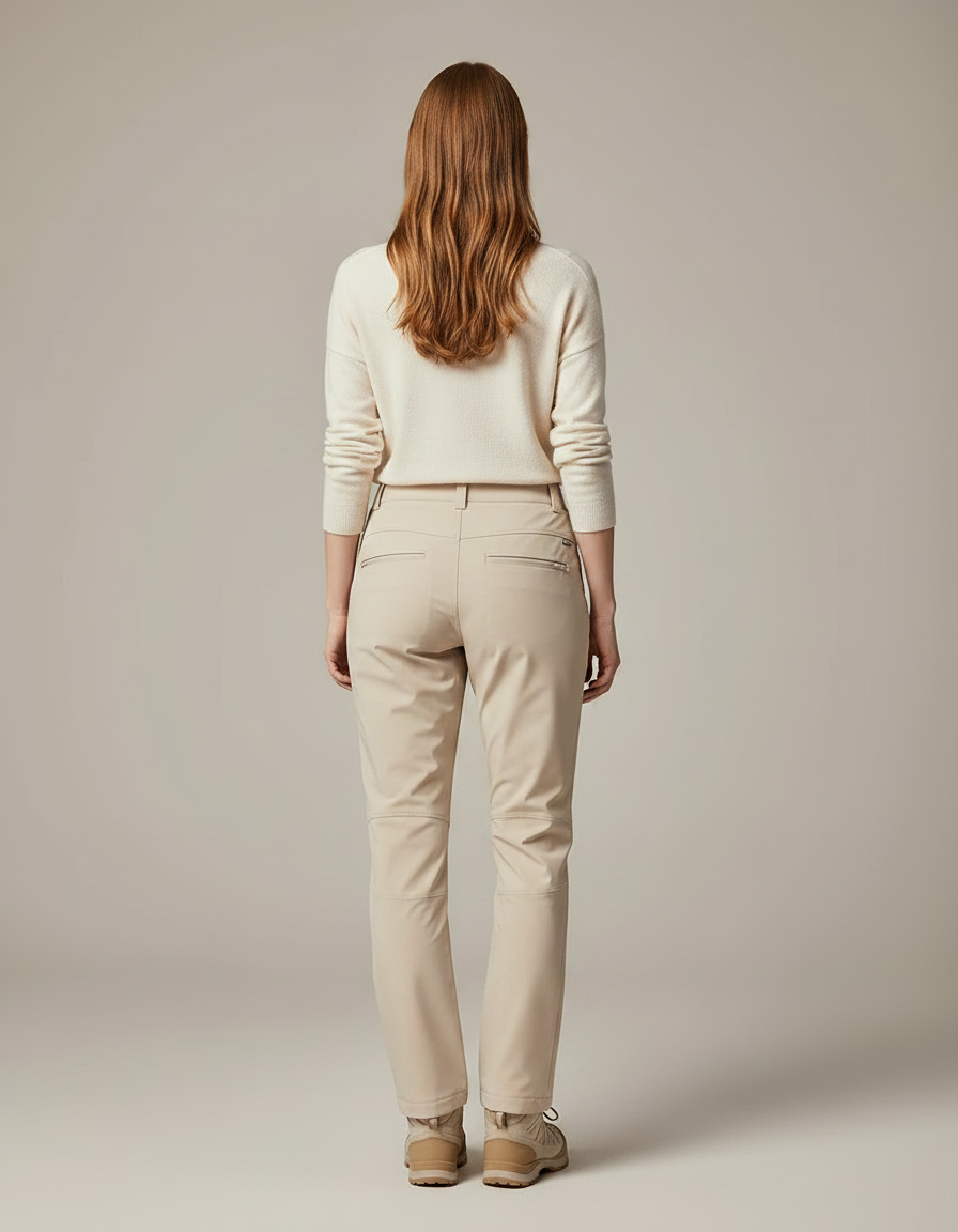 Pantalon Randonnée Beige Femme Ajusté Léger Confortable - Polyester - vue 2