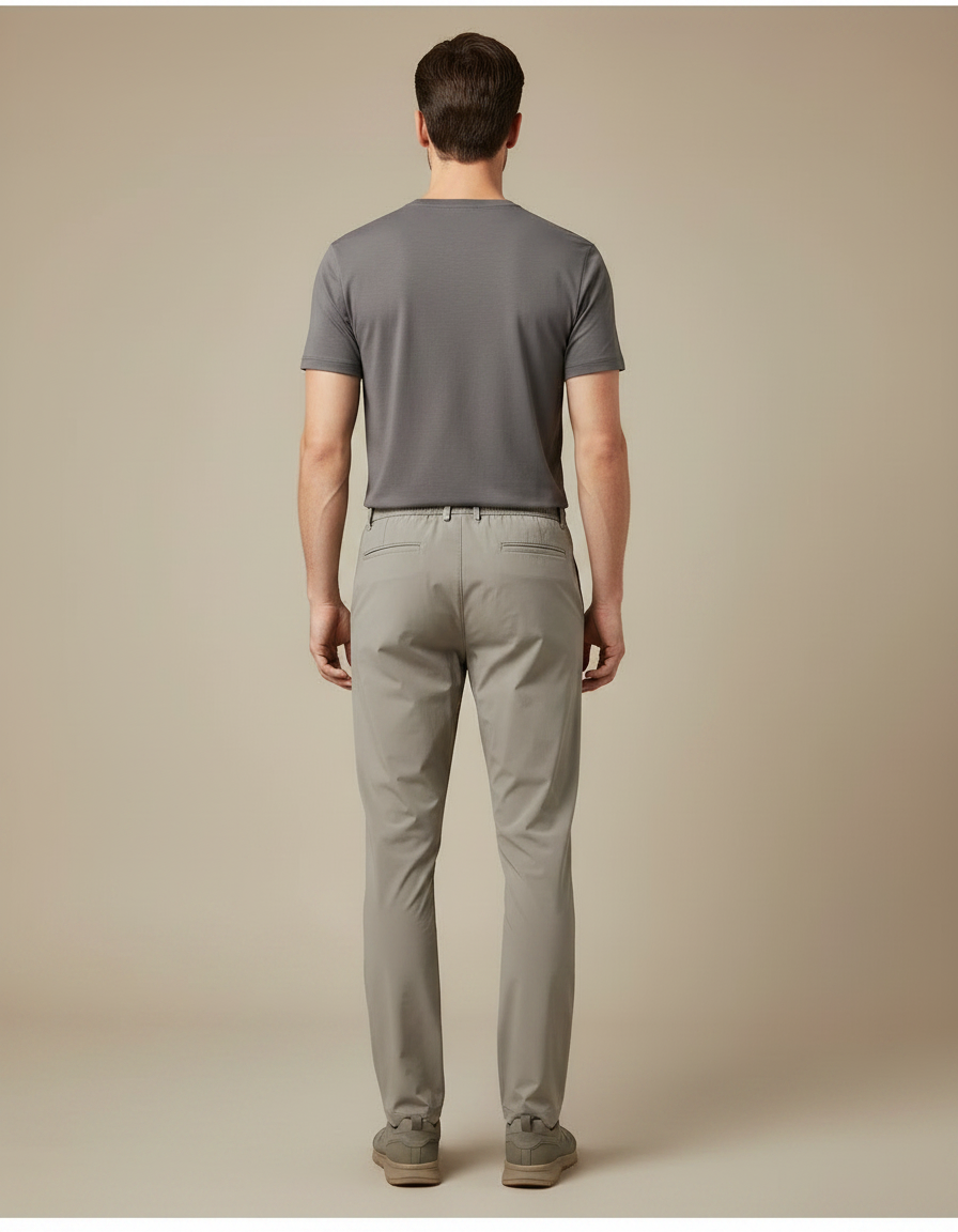 Pantalon Randonnée Homme Léger Séchage Rapide Gris Clair - Polyester - vue 2